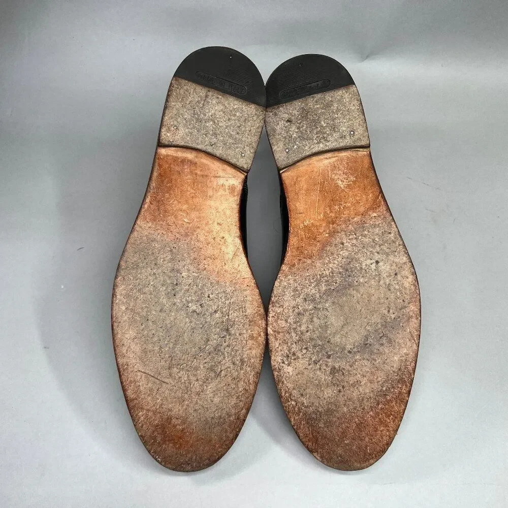 Johnston & Murphy Clayton Shoes Mens Size 10.5 Black Leather Cap Toe Dress Shoes